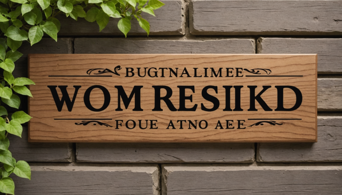 découvrez notre plaque en bois sur mesure, idéale pour afficher le nom de votre maison. disponibles en tailles de 40 cm à 60 cm, ces plaques ajoutent une touche personnelle et chaleureuse à votre extérieur. commandez dès maintenant pour un style unique.